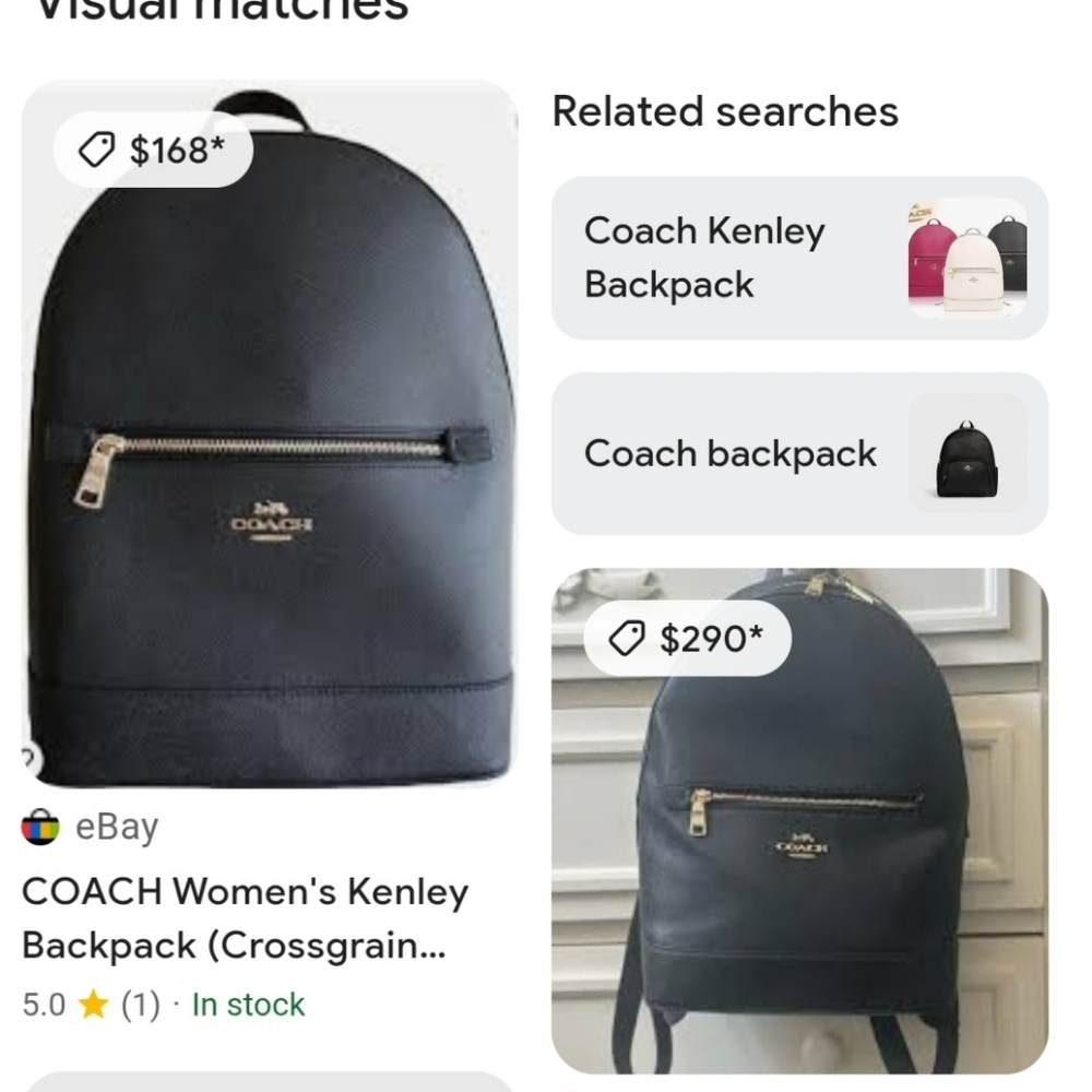 Coach Black Backpack with Gold Accents And Wallet - Picture 10 of 10